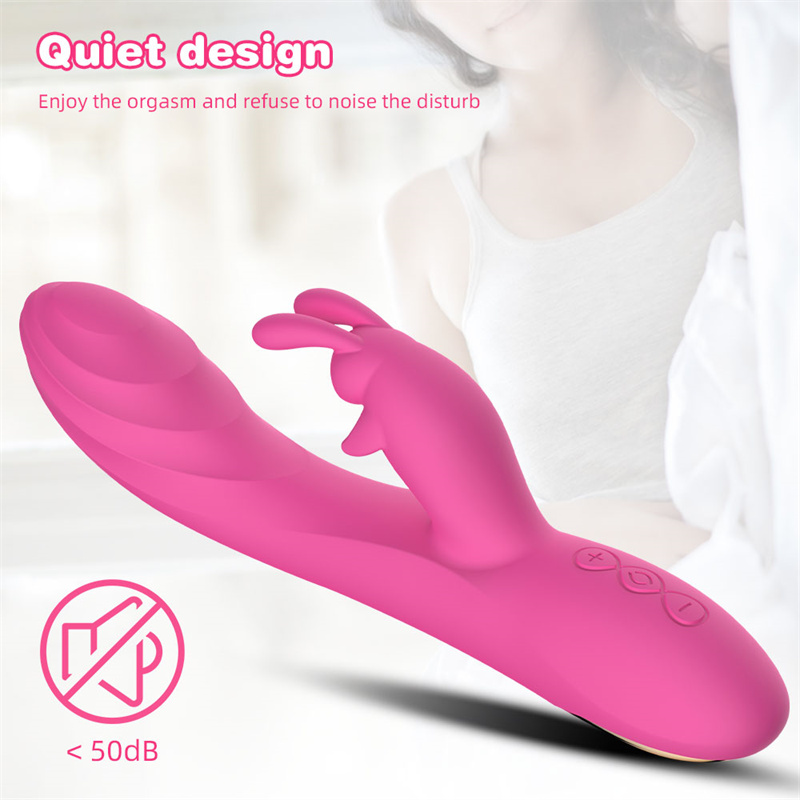 Dual Tongue Vibrator - 2-in-1 Vibrator with G-Spot Stimulation and Rabbit Ear Clit Massager (1)